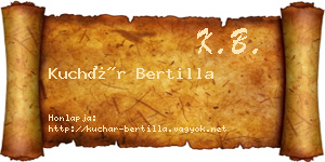 Kuchár Bertilla névjegykártya